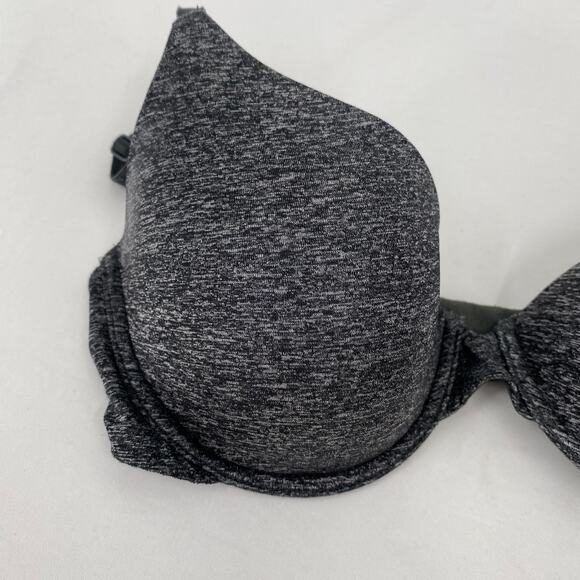 Victoria’s Secret Uplift Semi Demi Charcoal Black Bra Size 34C - Picture 2 of 7